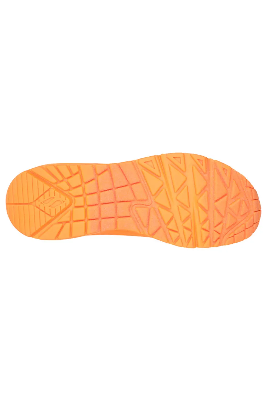 Sneakers Arancione da Donna Skechers Uno-Night Shades