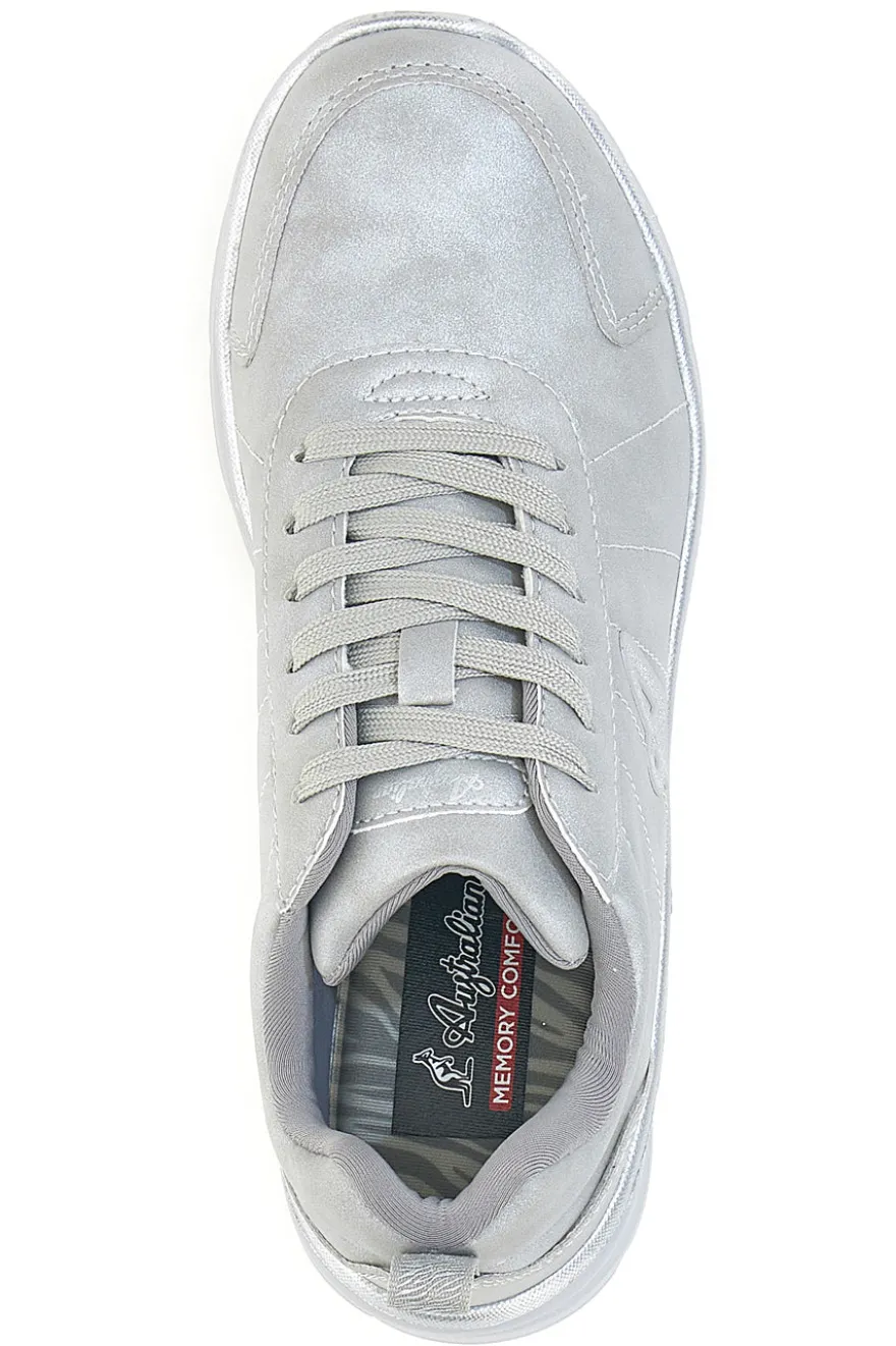 Sneakers argento con dettagli metallizzati e suola comfort Australian AU32W504
