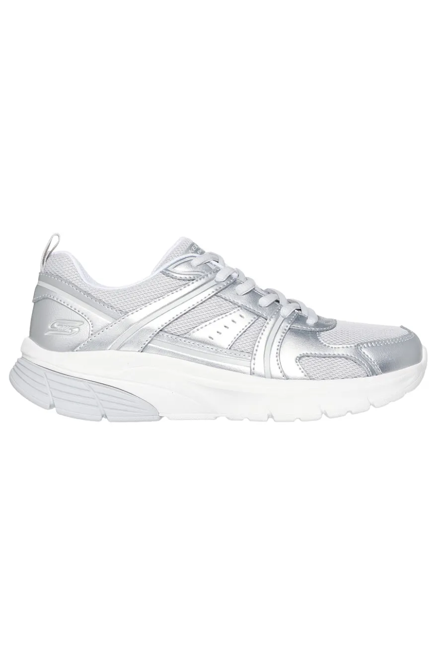 Sneakers argento con inserti in mesh Skechers Bobs Vamos