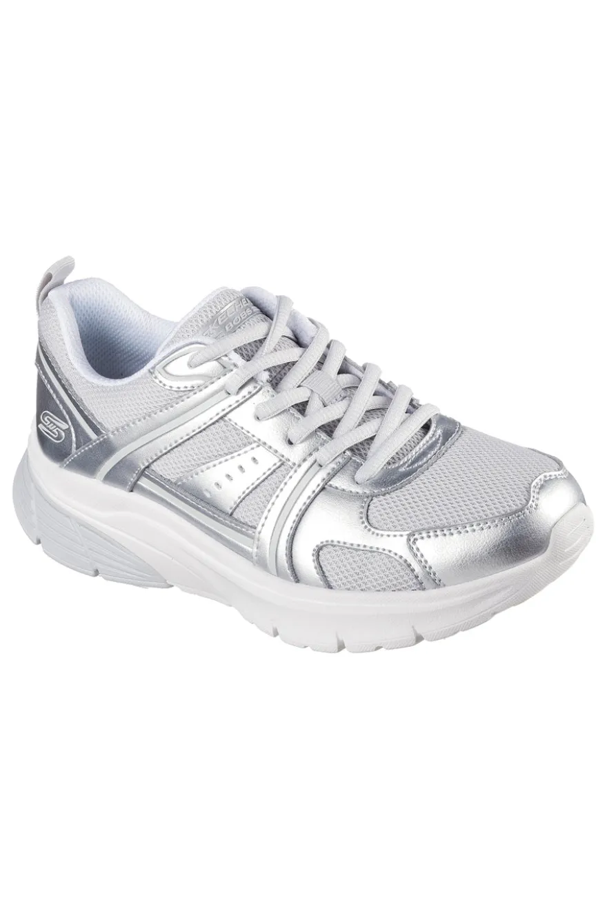 Sneakers argento con inserti in mesh Skechers Bobs Vamos