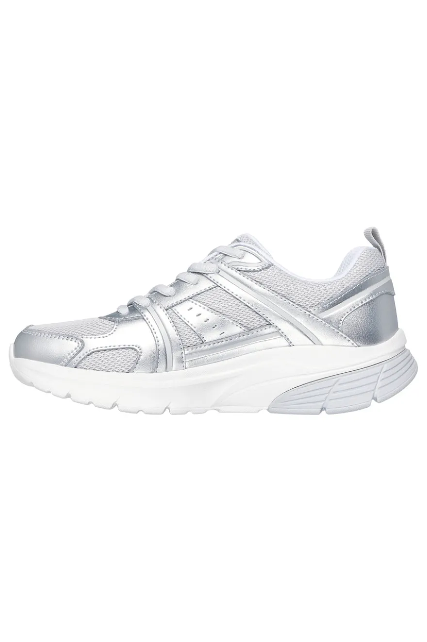 Sneakers argento con inserti in mesh Skechers Bobs Vamos