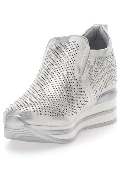 Sneakers Argento con Platform Dame Rose 851201