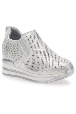 Sneakers Argento con Platform Dame Rose 851201