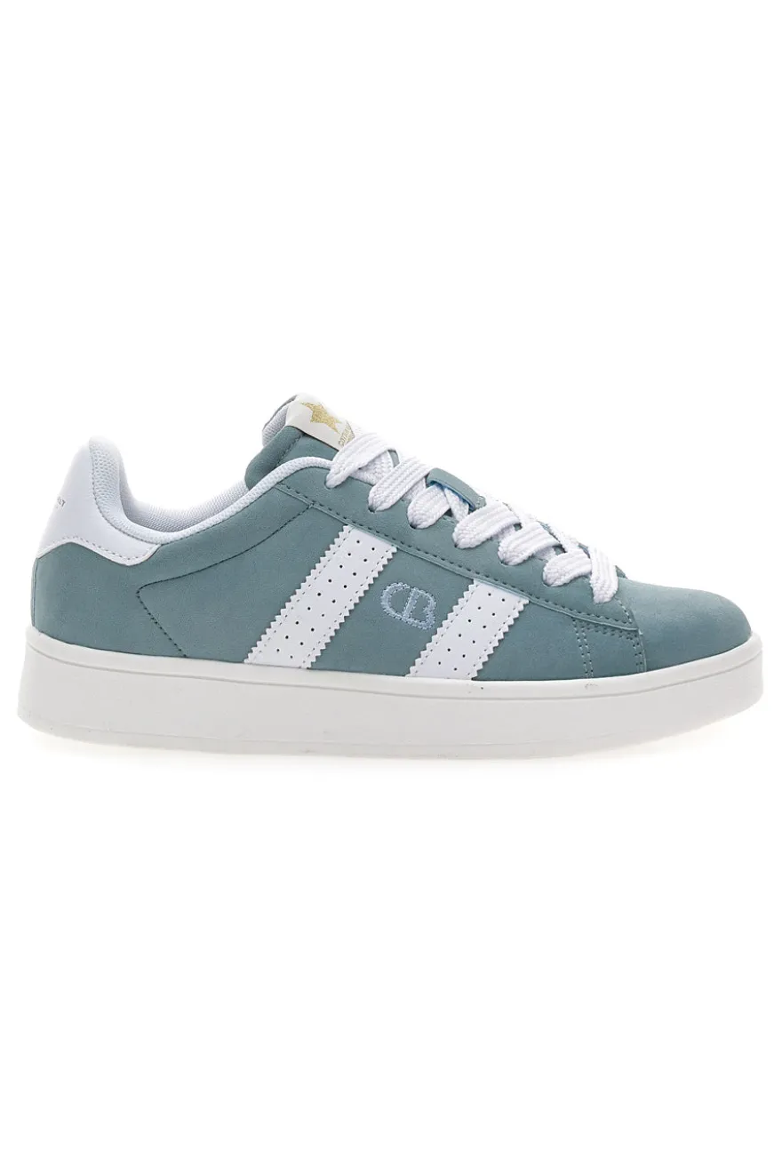 Sneakers Azzurre con Bande Laterali Bianche COTTON BELT CAMP NYC SD
