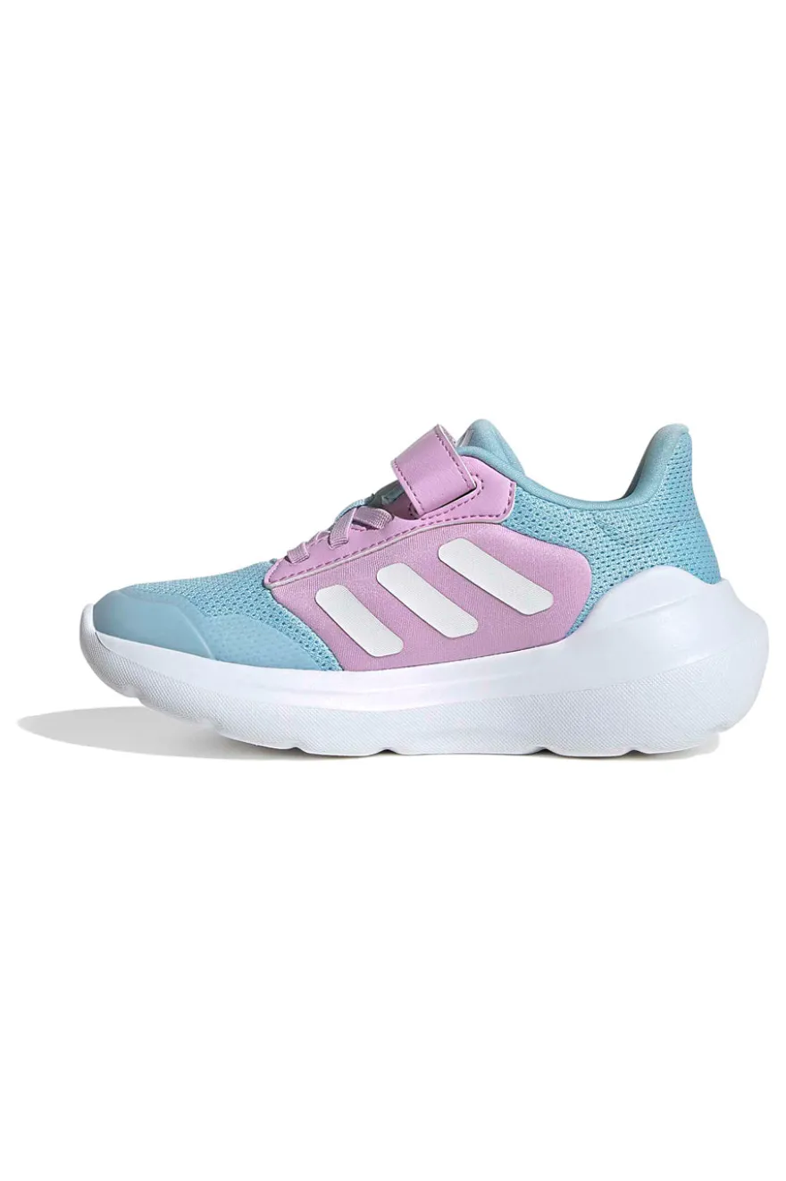 Sneakers azzurre e lilla traspiranti con strappo Adidas Tensaur Run 3.0 EL C