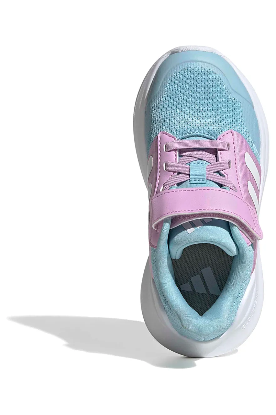 Sneakers azzurre e lilla traspiranti con strappo Adidas Tensaur Run 3.0 EL C