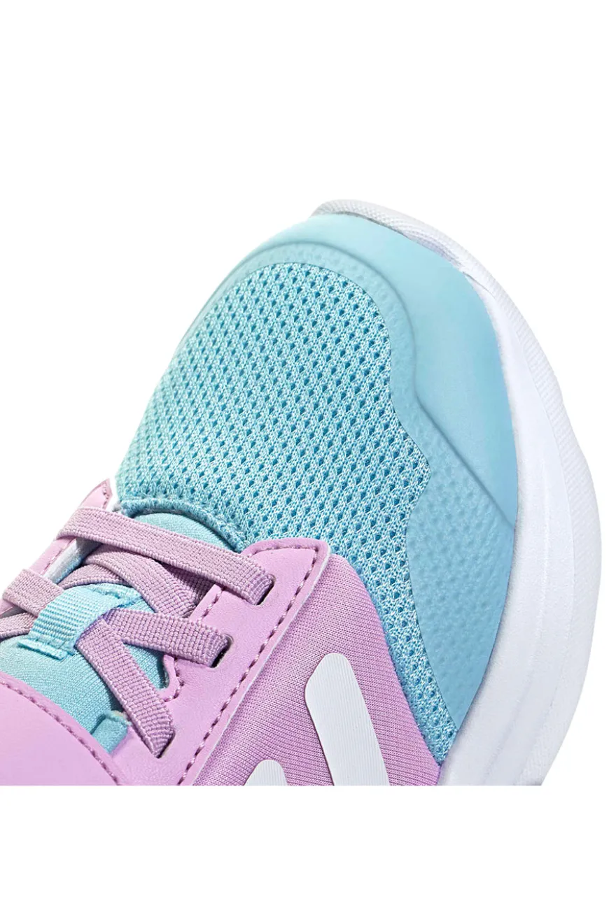 Sneakers azzurre e lilla traspiranti con strappo Adidas Tensaur Run 3.0 EL C