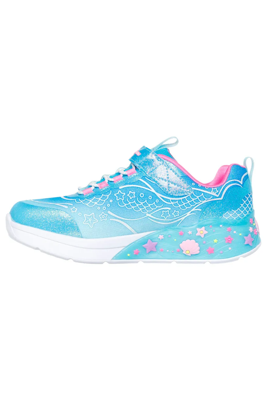 Sneakers Azzurre e Rosa Con Luci Skechers S-Lights Mermaid Dreams