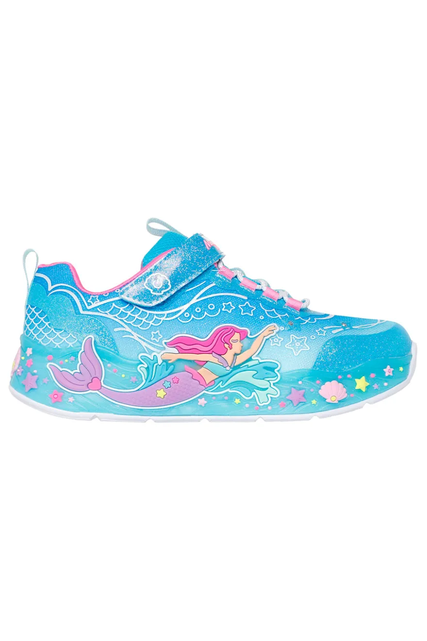 Sneakers Azzurre e Rosa Con Luci Skechers S-Lights Mermaid Dreams