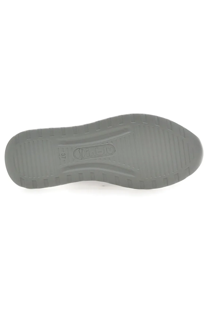 Sneakers azzurre in tessuto traspirante con zeppa Inblu 485IN