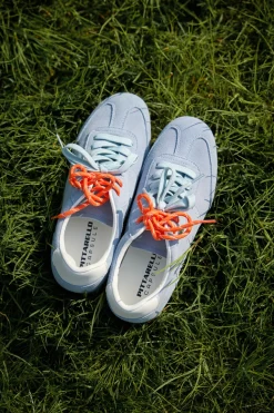 Sneakers azzurre in vera pelle con doppi lacci Pittarello Capsule BT251278010