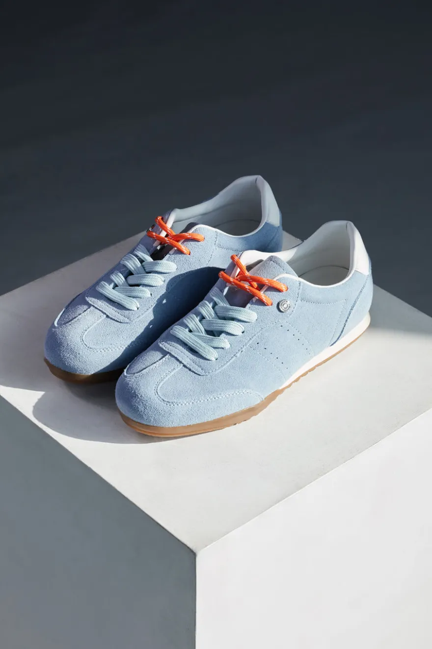 Sneakers azzurre in vera pelle con doppi lacci Pittarello Capsule BT251278010
