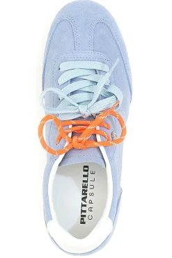 Sneakers azzurre in vera pelle con doppi lacci Pittarello Capsule BT251278010