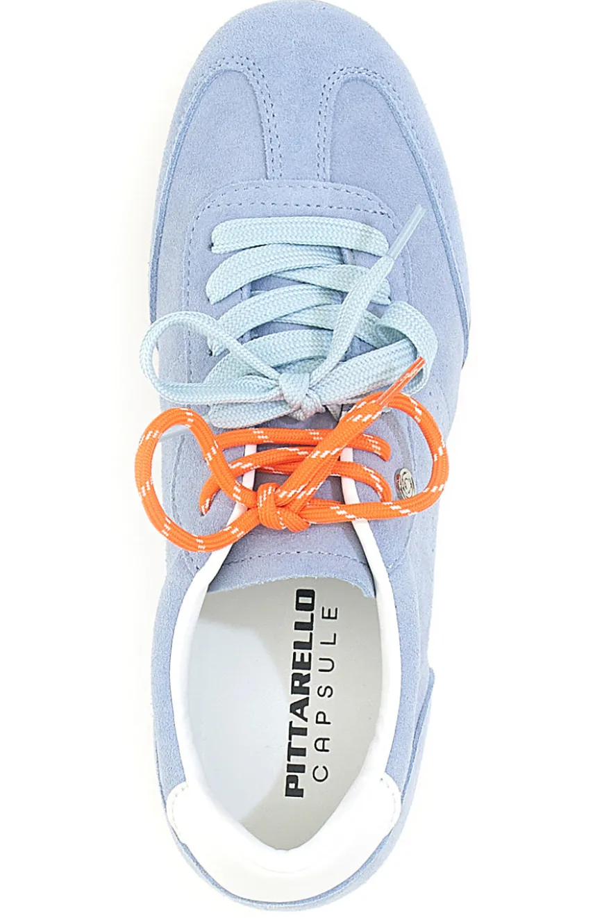 Sneakers azzurre in vera pelle con doppi lacci Pittarello Capsule BT251278010