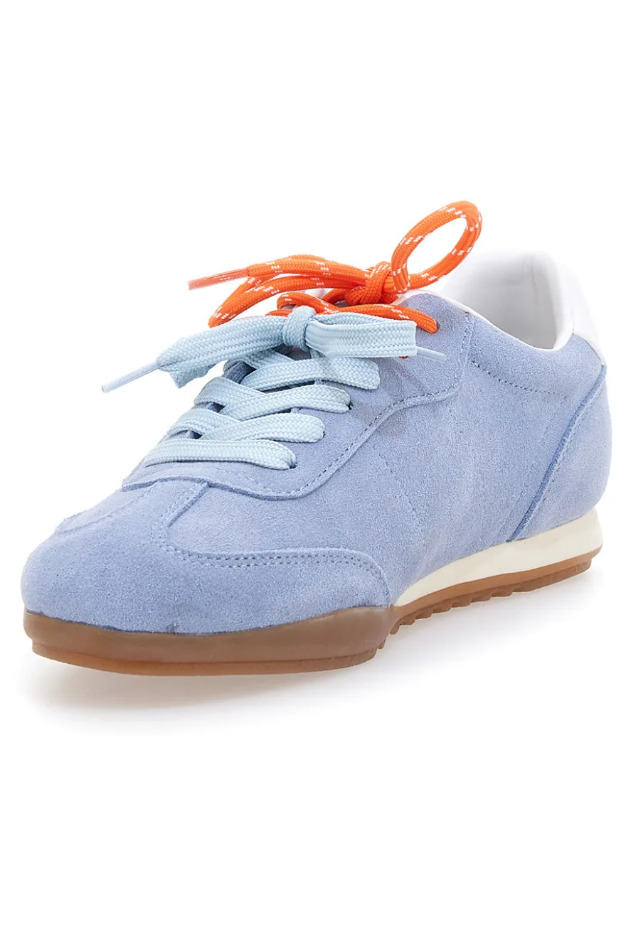 Sneakers azzurre in vera pelle con doppi lacci Pittarello Capsule BT251278010
