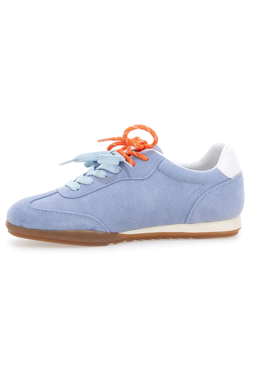 Sneakers azzurre in vera pelle con doppi lacci Pittarello Capsule BT251278010
