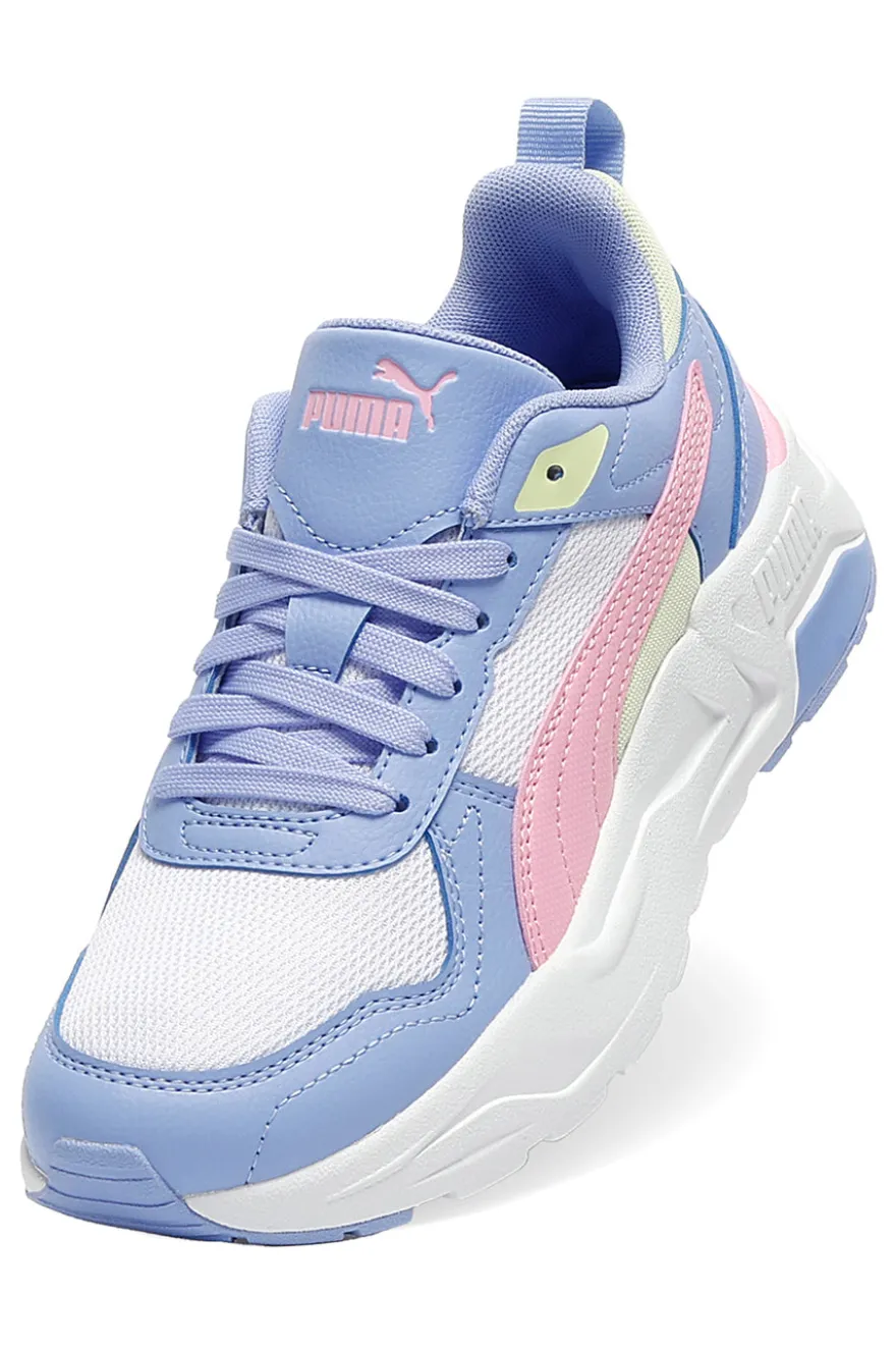 Sneakers azzurre rosa e bianche Puma Trinity 2 Lt Jr