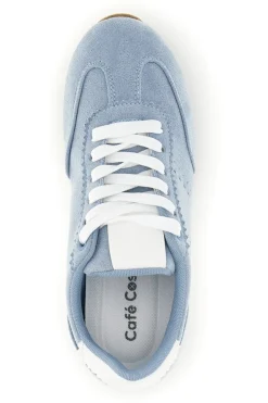Sneakers azzurro con lacci e design minimal Café cost 65BL07241