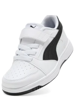 Sneakers bambino bianche e nere Puma Rebound V6 Lo AC+ PS