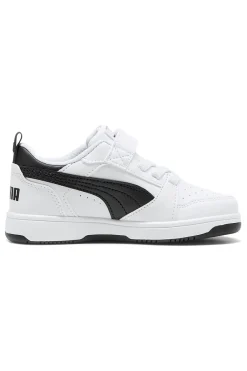 Sneakers bambino bianche e nere Puma Rebound V6 Lo AC+ PS