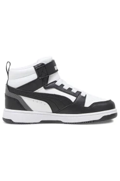 Sneakers bambino bianche e nere mid Puma Rebound V6 Mid AC+ PS