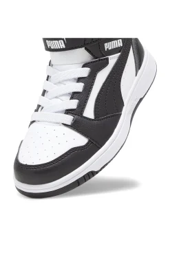 Sneakers bambino bianche e nere mid Puma Rebound V6 Mid AC+ PS