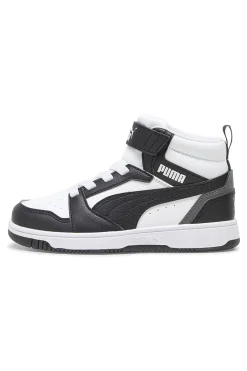 Sneakers bambino bianche e nere mid Puma Rebound V6 Mid AC+ PS