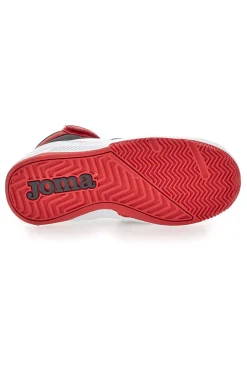 Sneakers basket bianche rosse alte Joma J Platea Mid Jr 2406 da Bimbi