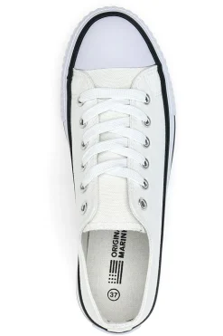 Sneakers basse bianche in tela suola platform Original Marines 4814