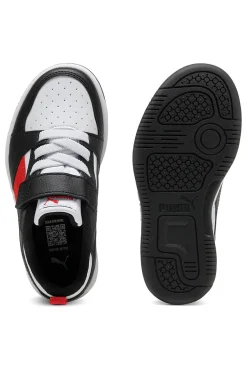 Sneakers basse bianche nere e rosse con strappo Puma Rebound V6 Lo AC+ PS
