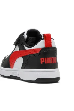 Sneakers basse bianche nere e rosse con strappo Puma Rebound V6 Lo AC+ PS