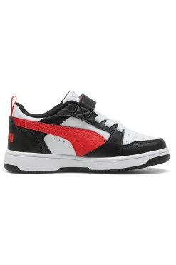 Sneakers basse bianche nere e rosse con strappo Puma Rebound V6 Lo AC+ PS