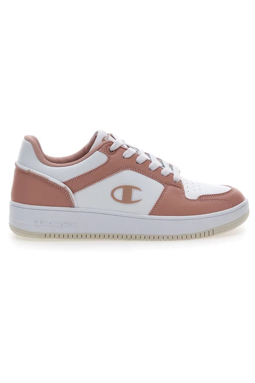 Sneakers Basse Rosa e Bianche Champion Rebound 2.0 Low