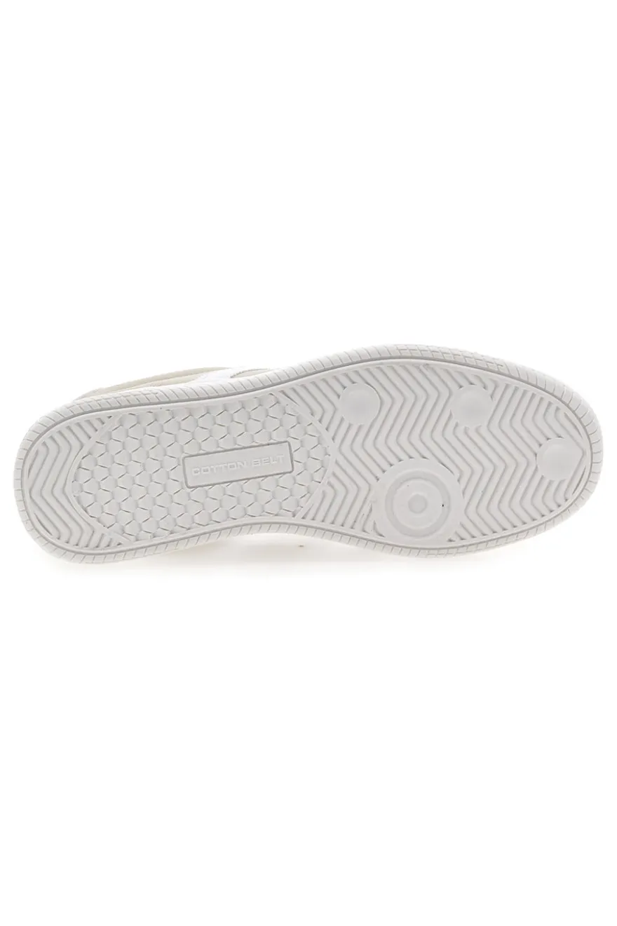 Sneakers Beige con Bande Laterali Bianche COTTON BELT AMELIE SD