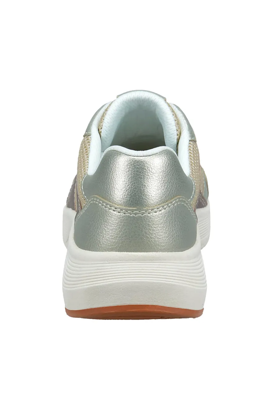 Sneakers Beige con Dettagli Effetto Metallizzato e Soletta Estraibile Bagatt D35AQM015069