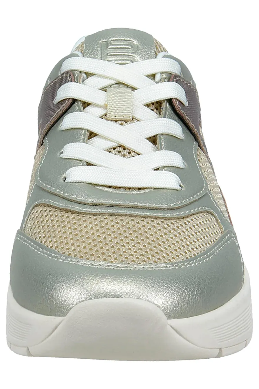 Sneakers Beige con Dettagli Effetto Metallizzato e Soletta Estraibile Bagatt D35AQM015069