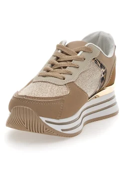 Sneakers Beige Con Dettagli Animalier Cafe' Cost 230