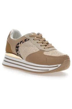Sneakers Beige Con Dettagli Animalier Cafe' Cost 230