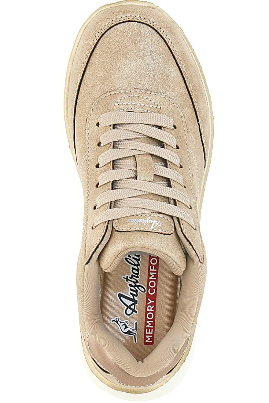 Sneakers Beige Con dettagli Oro Australian AU42W511
