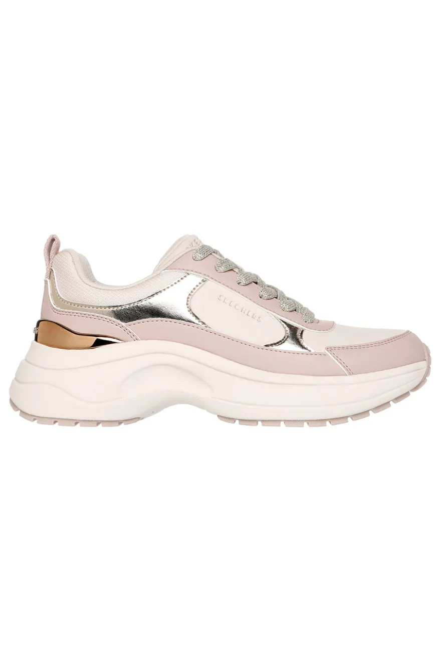 Sneakers beige con dettagli laminati Skechers HAZEL 2 STUNNING YOU