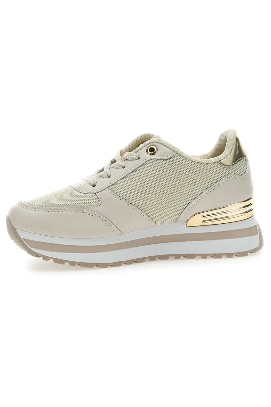 Sneakers Beige con Dettagli Dorati Laura Biagiotti 8915