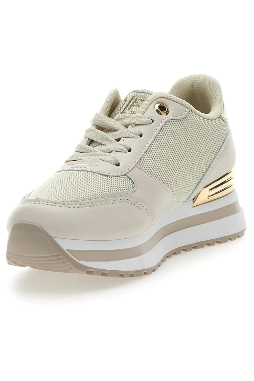 Sneakers Beige con Dettagli Dorati Laura Biagiotti 8915