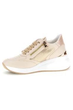 Sneakers beige con dettagli dorati Mariella Burani 52100C1440
