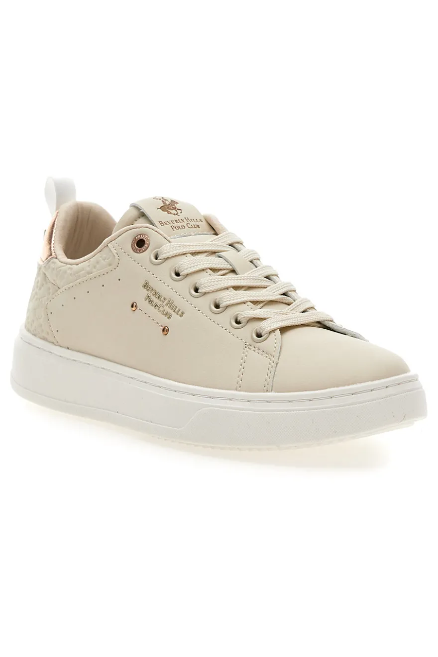 Sneakers beige con dettagli oro Beverly Hills Polo Club HUBY LTX