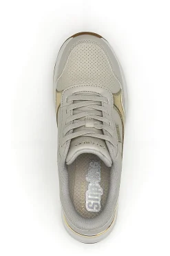 Sneakers beige con dettagli oro e soletta Memory Foam Skechers Billion 2 Top-Tier