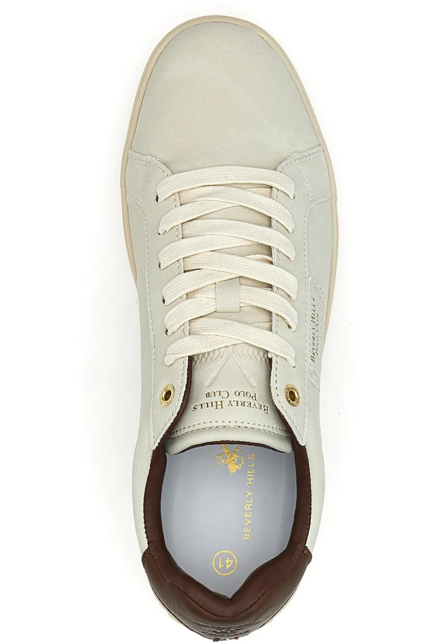 Sneakers beige con dettagli marroni Beverly Hills Polo BHM525100