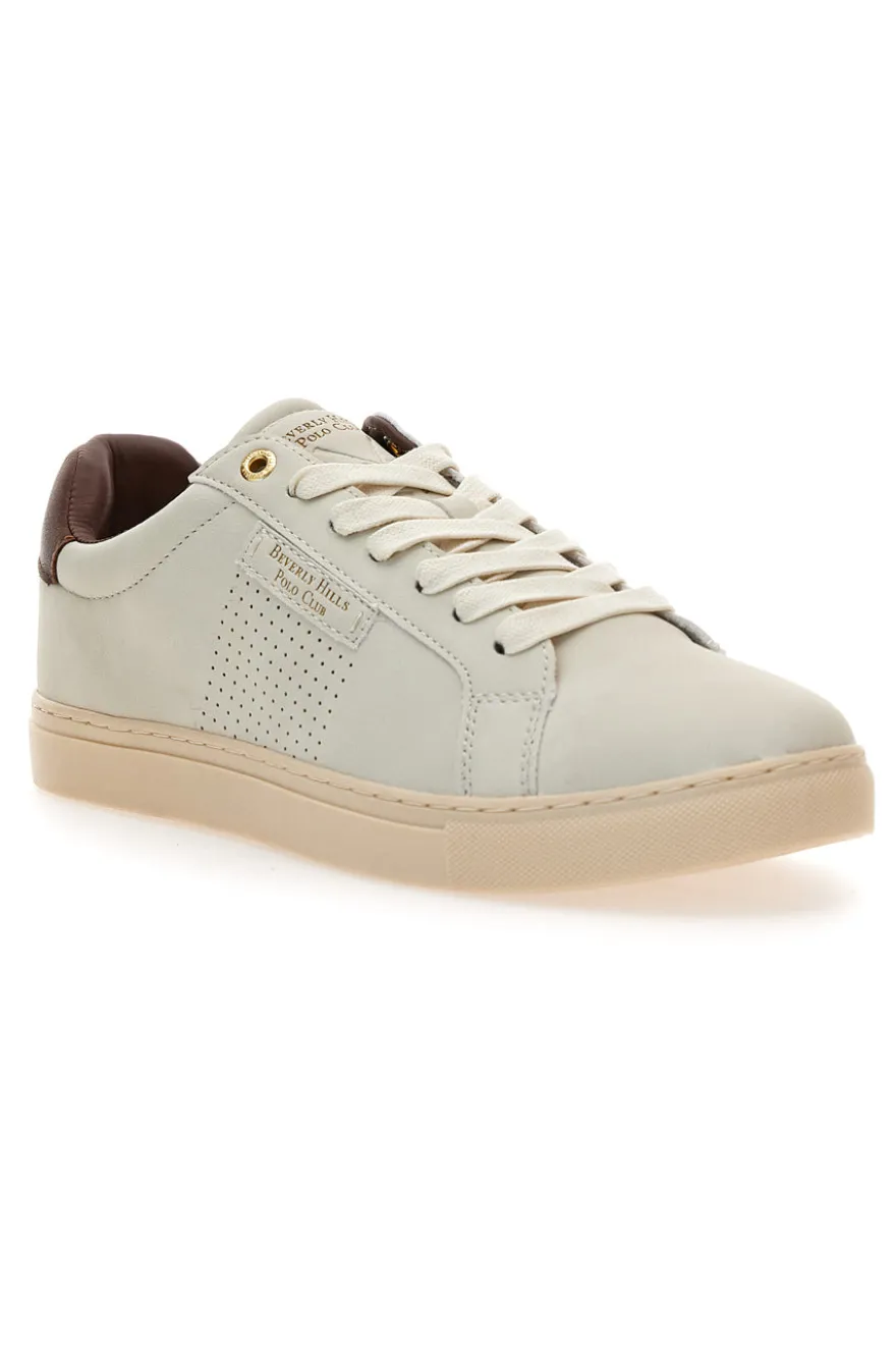Sneakers beige con dettagli marroni Beverly Hills Polo BHM525100