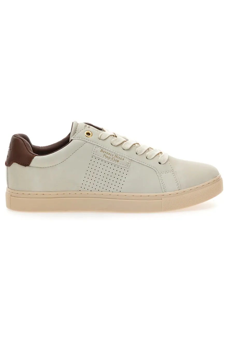 Sneakers beige con dettagli marroni Beverly Hills Polo BHM525100
