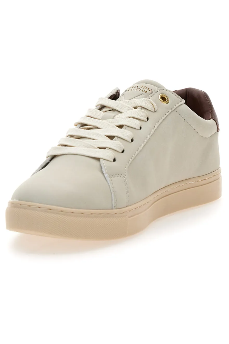 Sneakers beige con dettagli marroni Beverly Hills Polo BHM525100