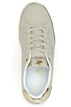 Sneakers beige con dettagli oro Beverly Hills Polo Club Queens Cup Ltx